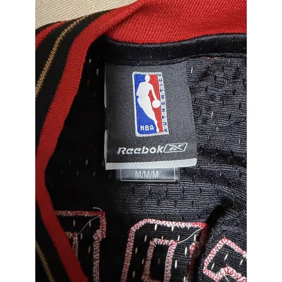 Vintage Philadelphia 76ers Jersey Mens Medium Black NBA Reebok Webber 2000s - Picture 6 of 7